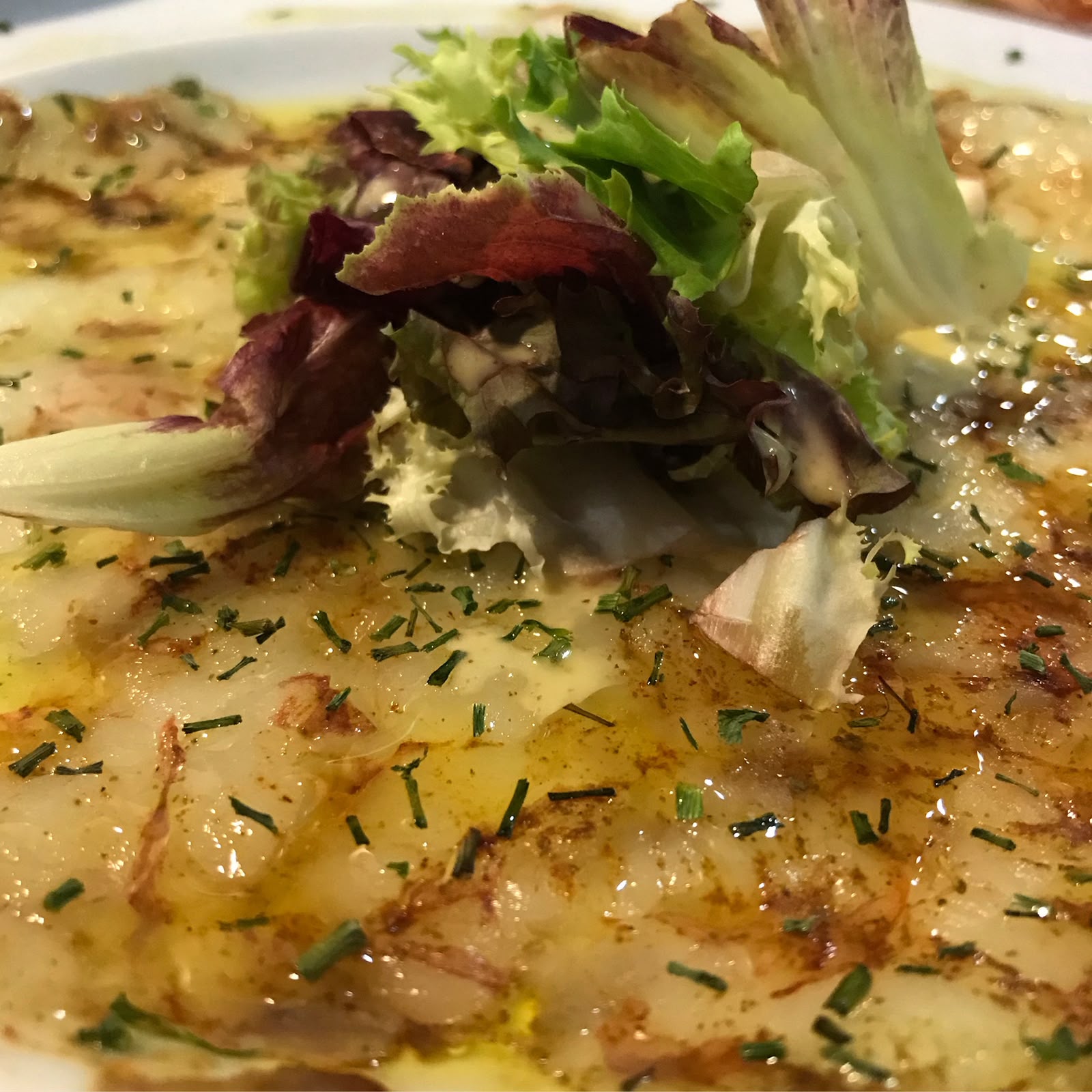 Carpaccio de gambes de Can Font